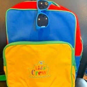 New NCL Kid's Crew 14-inch Backpack and UV 100 Sunglasses Set for Boys and Girls